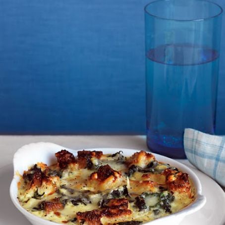 Spinach and Cheddar Strata