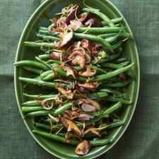 Green Beans with Shallots, Thyme, & Shiitake Mushrooms
