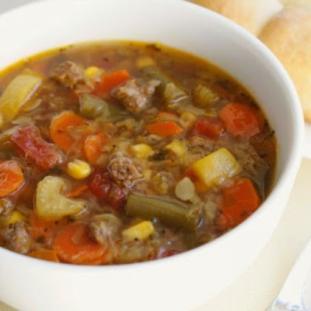 Slow Cooker Vegetable Beef Soup