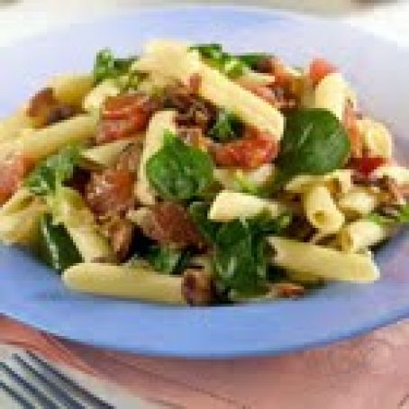 Penne Pasta with Spinach & Bacon