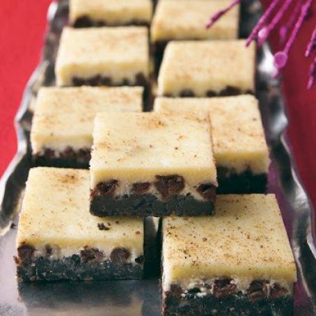 Chocolate-Eggnog Cheesecake Squares