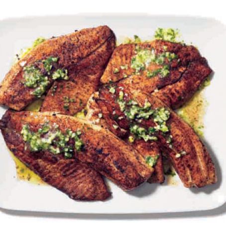 Blackened Tilapia with Garlic Lime Butter
