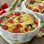 Asparagus Mushroom Crustless Quiche