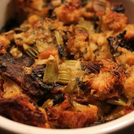 Stuffing with Kale and Mushrooms