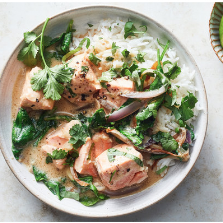 Coconut-Miso Salmon Curry