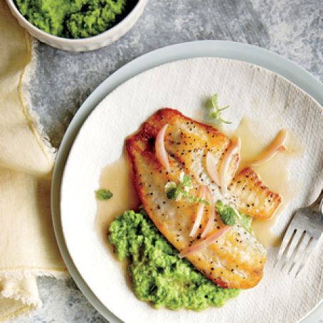 Pan-Seared Tilapia with Sweet Pea Puree