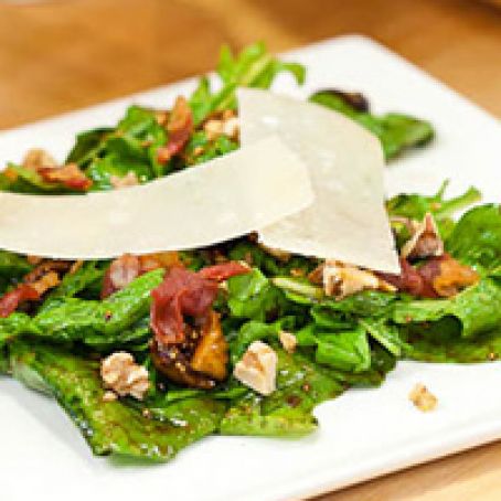 Arugula Salad with Figs, Prosciutto, Walnuts, and Parmesan