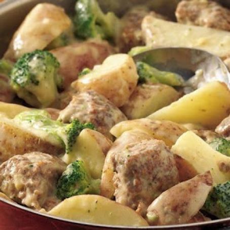Creamy Meatballs and Potatoes