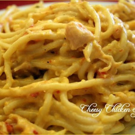 Cheesy Chicken Spaghetti