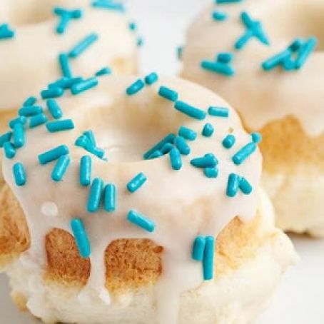 Baked Vanilla Doughnuts with Vanilla Glaze
