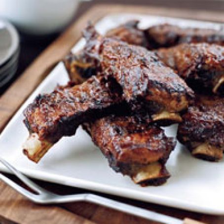 Sticky Barbecued Beef Ribs