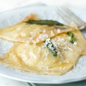 Artichoke and Mascarpone Ravioli with Brown Butter and Sage Sauce
