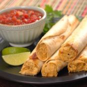 CHEESY CHICKEN TAQUITOS