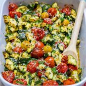 Garlicky Parmesan Zucchini Bake