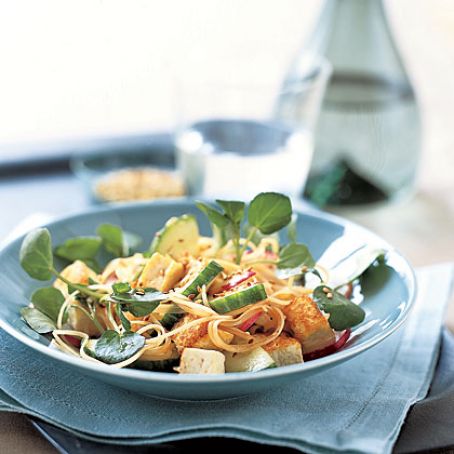 Cucumber-and-Radish Stir-Fry with Rice Noodles
