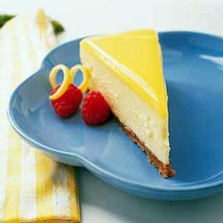 Lemon Cheesecake with Lemon Curd Topping