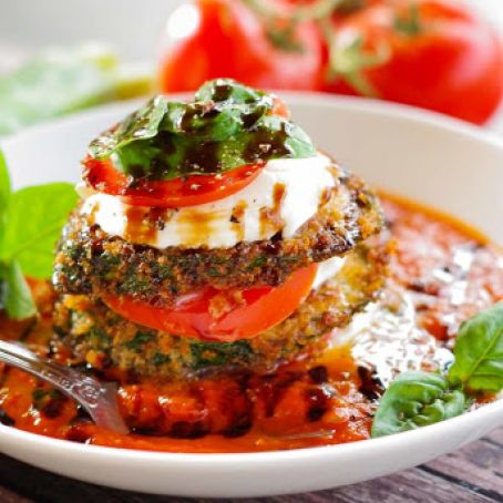 Fresh Zucchini Parmesan Stacks