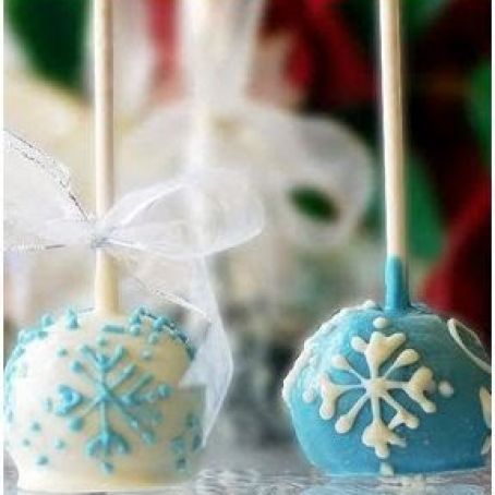 Winter Cheesecake Pops