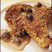 Hazelnut-Crusted Pork Chops With Morel Sauce