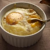 Eggs Baked with Irish Bangers and Cheddar