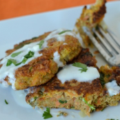 Carrot Fritters with Yogurt Sauce