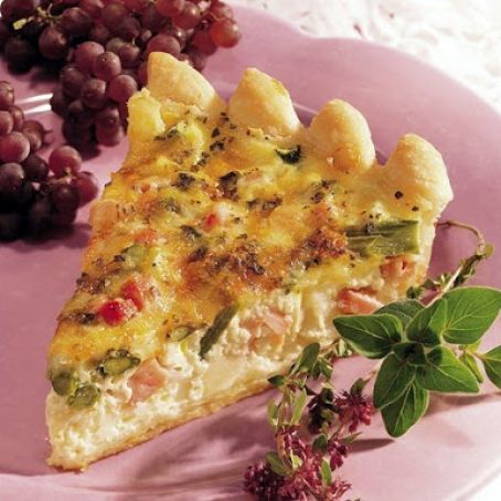 Canadian Bacon and Potato Quiche