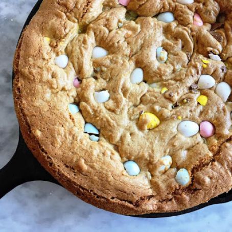 Cadbury Mini Egg and Deep-Dish Chocolate Chip Skillet Cookie 