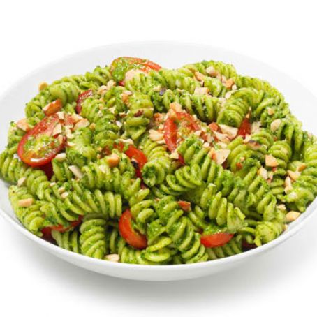 Fusilli with Spinach Nut Pesto