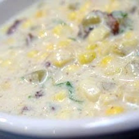 Cheddar and Corn Chowder with Bacon