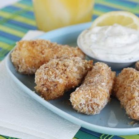 Baked Fish Sticks with Tartar Sauce