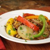 ITALIAN SAUSAGE, PEPPER, AND POTATO SKILLET