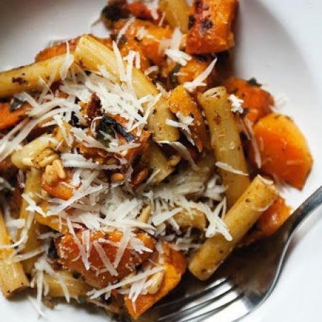 Pasta with Butternut Squash, Sage, and Pine Nuts