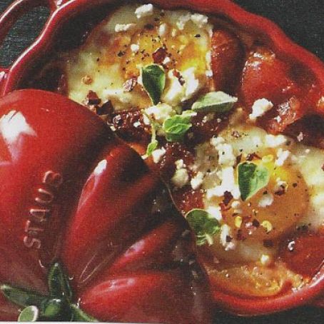 Baked Eggs with Tomato & Feta