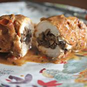 Mushroom Duxelles-Stuffed Chicken Paprikash