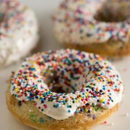 Baked Confetti Doughnuts