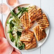 Honey-Mustard-Glazed Salmon Steaks