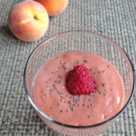 Paleo Raspberry Peach Milkshake