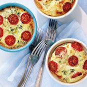 Tomato, Zucchini and Goat Cheese Clafoutis