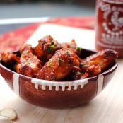 Sriracha and Garlic Chicken Wings