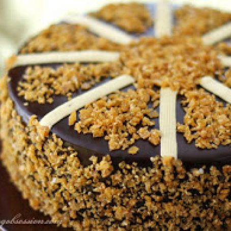 CAKE - Hazelnut Gateau with Praliné Buttercream and Fleur de Sel Brittle