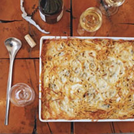 Baked Four-Cheese Spaghetti