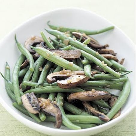 Green Beans and Portobello Mushrooms