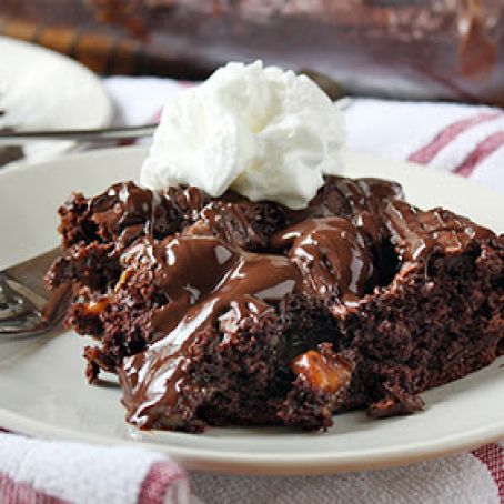 Salted Caramel Chocolate Dump Cake