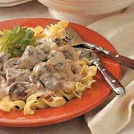 Creamy Celery Beef Stroganoff