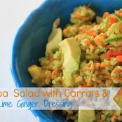 APPERTISER - Cleansing Quinoa Carrot Salad with Super Zesty Lime and Ginger Dressing
