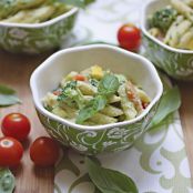 Penne Primavera with Avocado Cashew Cream