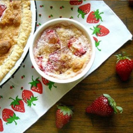 Strawberry Sponge Pie