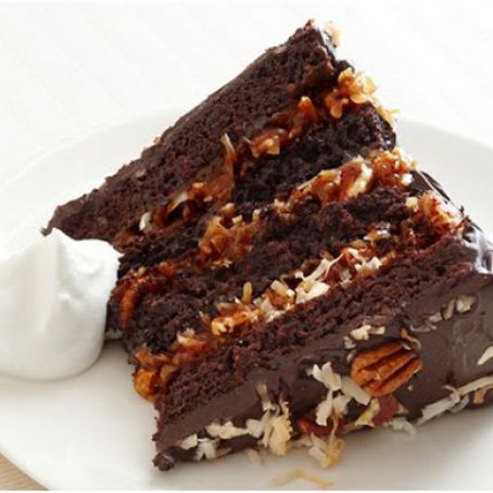 German Chocolate Cake With Coconut-Pecan Cajeta Frosting