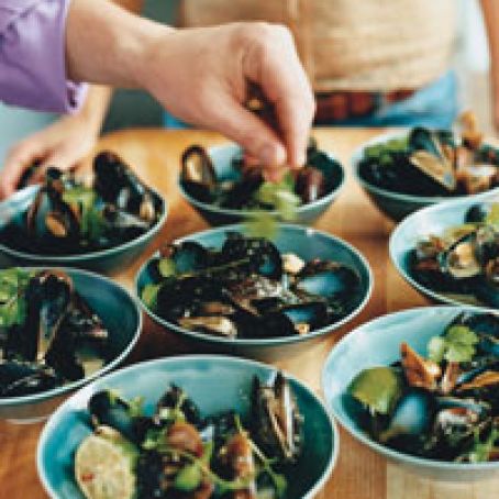 Steamed Mussels with Coconut Milk and Thai Chiles