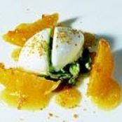 Yogurt Sorbet with Orange and Asparagus